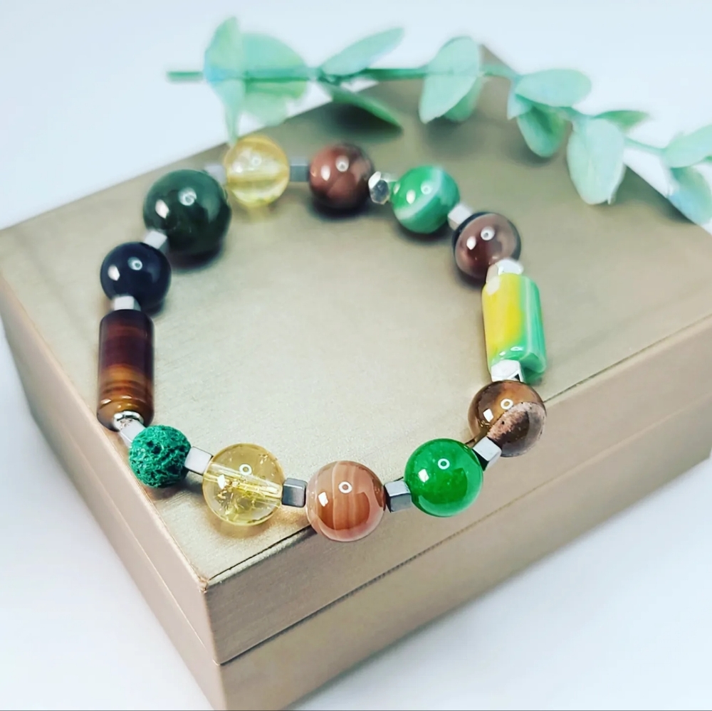 Agate, Lava bracelet